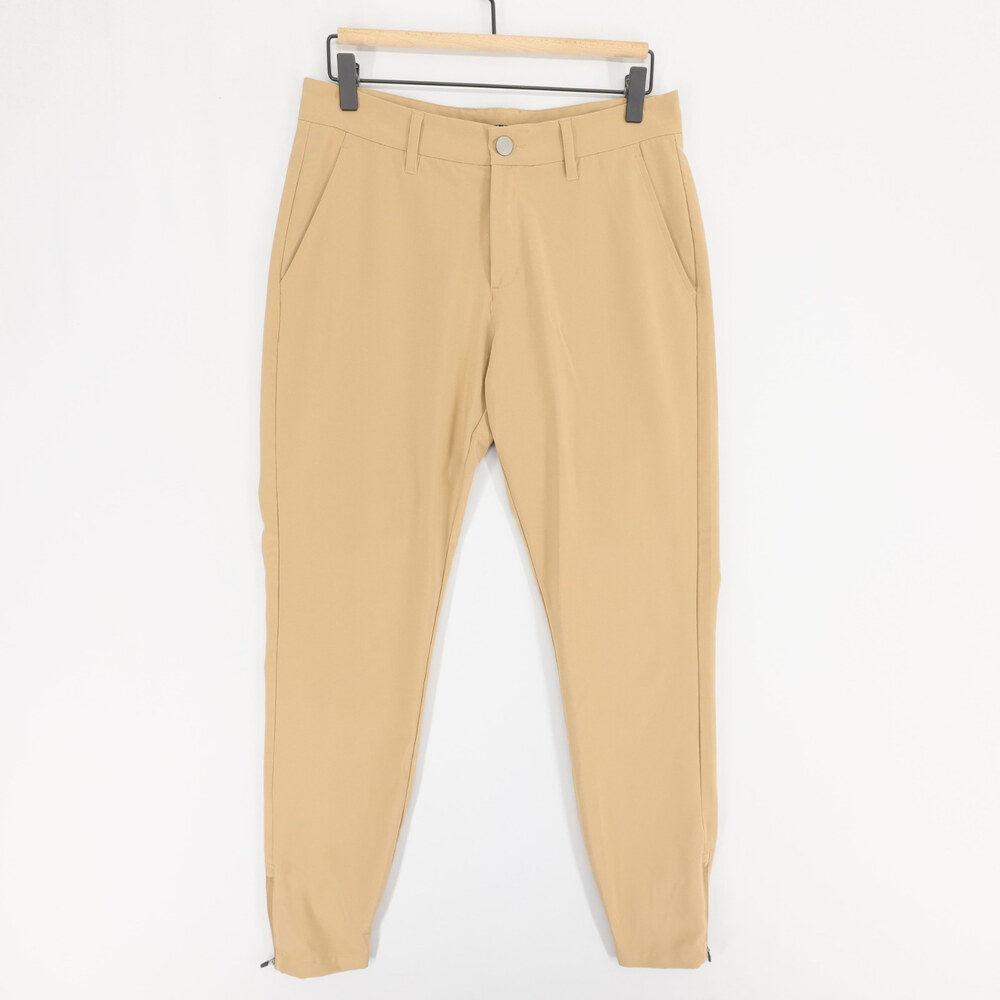 Primo Jogger Pants Mens 30 Regular Beige Golf Ankle Zip Stretch Athletic Chino